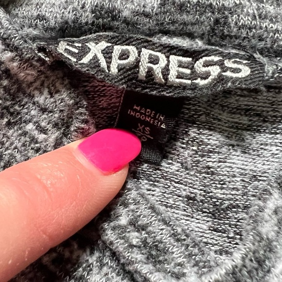 EXPRESS HEATHER GRAY MOCKNECK LONG SLEEVE DRESS SIZE XS - Picture 5 of 5